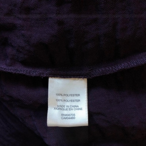 REBECCA TAYLOR | Designer Women’s Tank Top Crinkle Flowy Dark Purple 6 - Picture 4 of 4